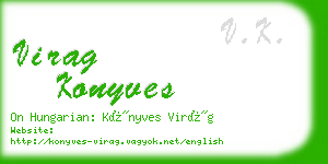 virag konyves business card